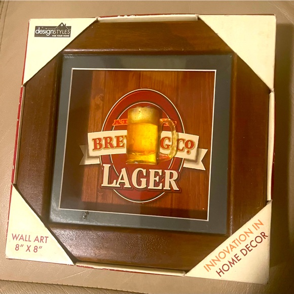 🍻 ❤️Beer Wall Art, 8x8 🍺 NWT❤️Still in Package❤️ - Picture 4 of 4